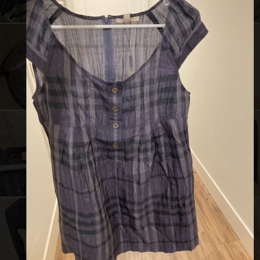 Beautiful Burberry Purple Plaid Dress Worn only a Few Times